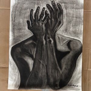 Expressive Charcoal Art Print